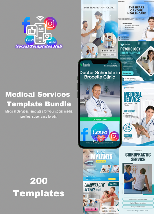 2️⃣0️⃣0️⃣ Medical Services Post+Stories Bundle